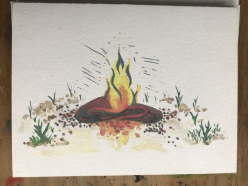 Spring Fire Greeting Cards