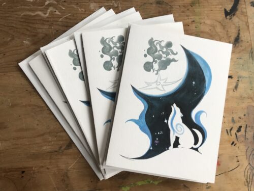 Wolf Moon Greeting Cards