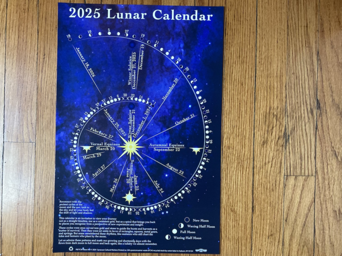 Lunar Spiral Poster Calendar